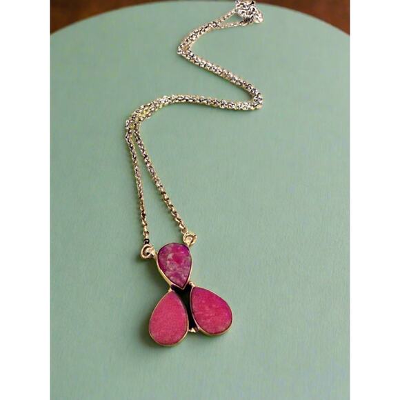 Australian Triplet Pink Opal | Southwestern | Sterling | Necklace 18-20” - Picture 2 of 4